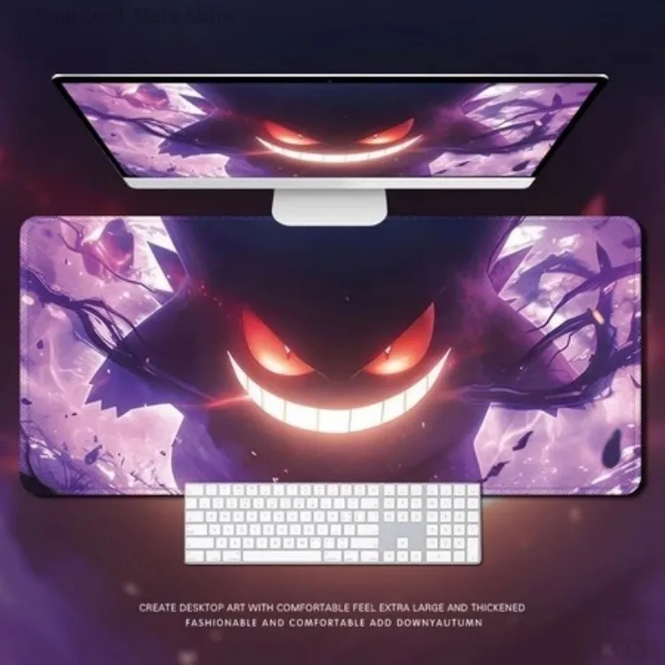 Neo Graffiti Fantasy Creature Gaming Desk Mat,Vibrant Pop Art Large Mousepad,Thick Lock Edge Anti-slip Keyboard Mat for Gamers