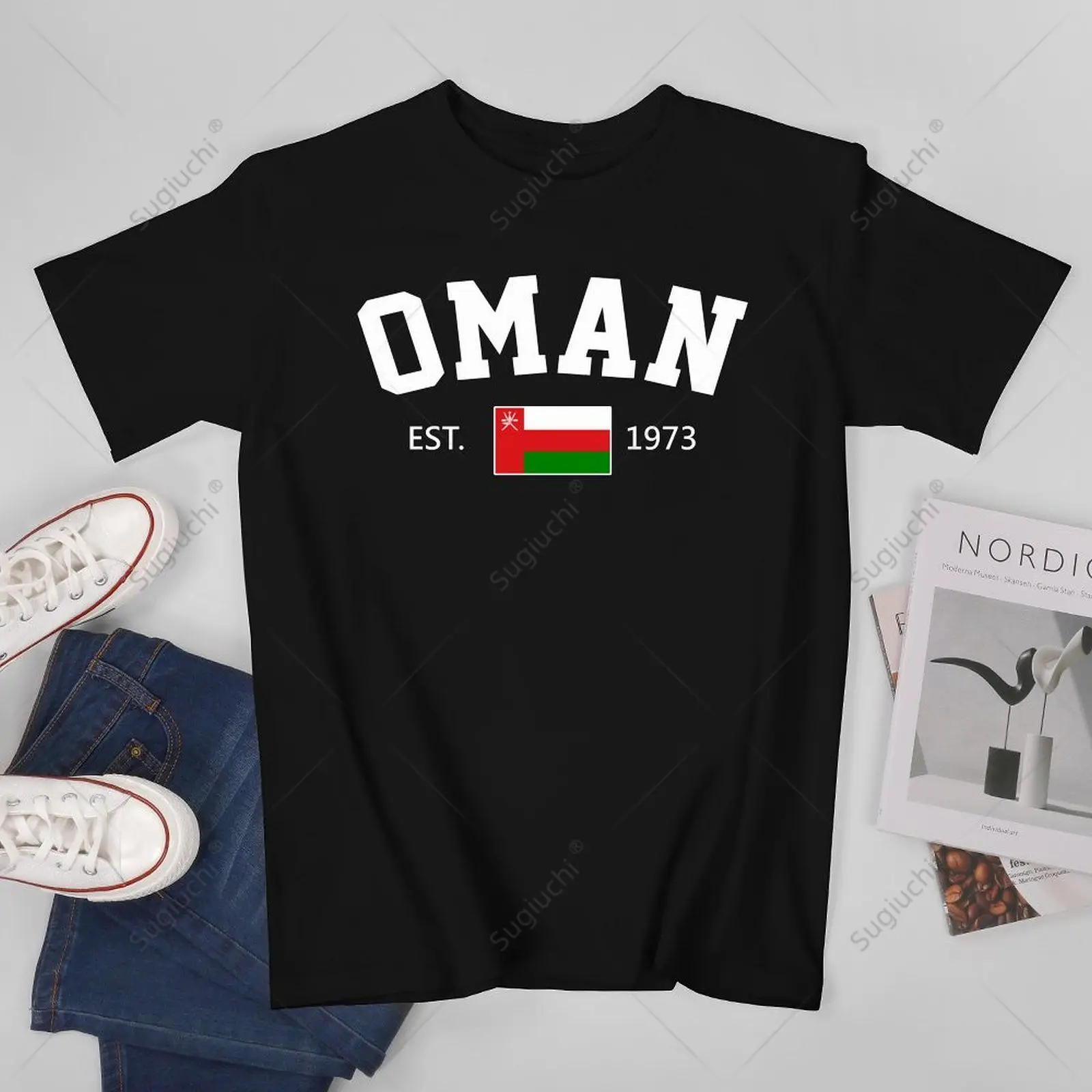 Unisex Men Oman EST.1973 Independence Day Tshirt Tees T Shirts Women Boys 100% Cotton T-Shirt