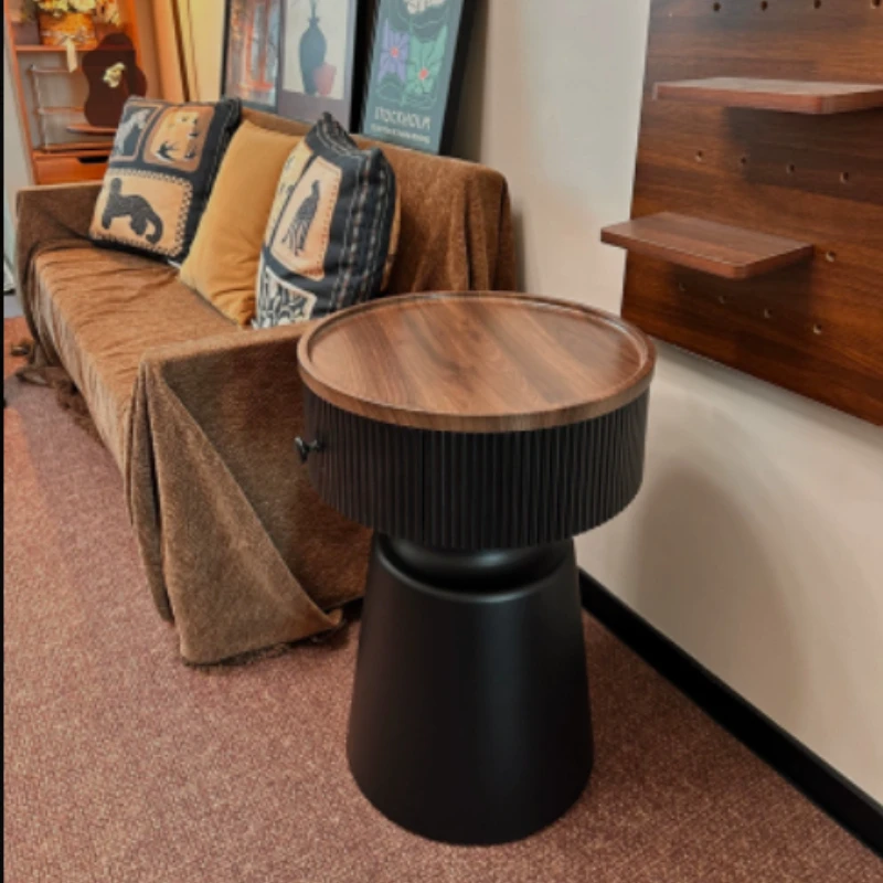 

Luxury Round Side Table Mid-century Modern Coffee Table Minimalist Creative Corner Table Living Room Elegant Accent Furniture