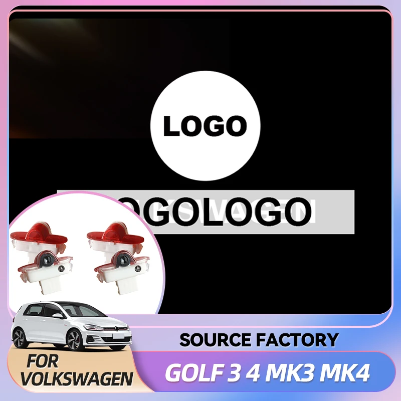 

Горячие антенны, 2 шт., светодиодный автомобильный декор, дверь, 3D призрачная тень, проектор, световые фонари для VW Touran Golf MK3 Mk4 Beetle Sharan