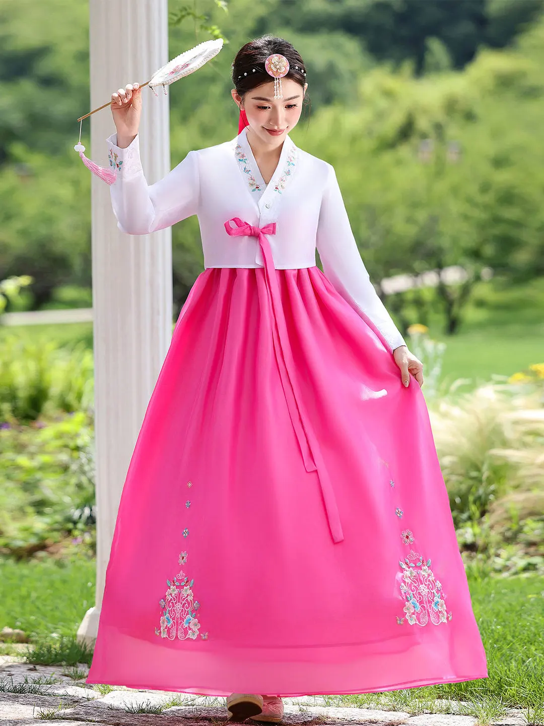 

Exquisite Embroidered Korean Traditional Dance Costume Super Fairy Tale Stage Performance Photography Women's Ethnic Fashion