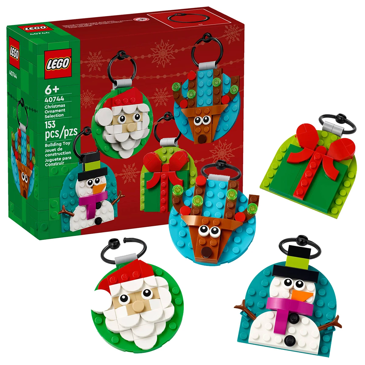 

LEGO® Christmas Ornament Selection 40744 for Kids Aged 6+ Kids Birthday Christmas New Year Gift (153Pieces)