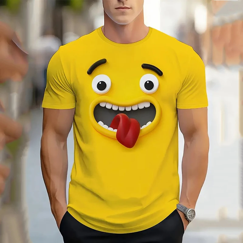 Vibrant Men's Grimace Graphic T-Shirt Short Sleeve Crew Collar Breathable Summer Outdoors Essential For Casual Everyday Wear,