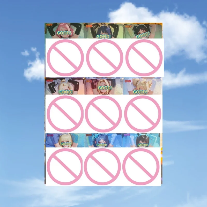DIY Self-Made Naruto Milk Girl Hinata Uzumaki Color Flash Cards Ino Yamanaka Sakura Haruno Tsunade Temari ACG Goddess Game Cards