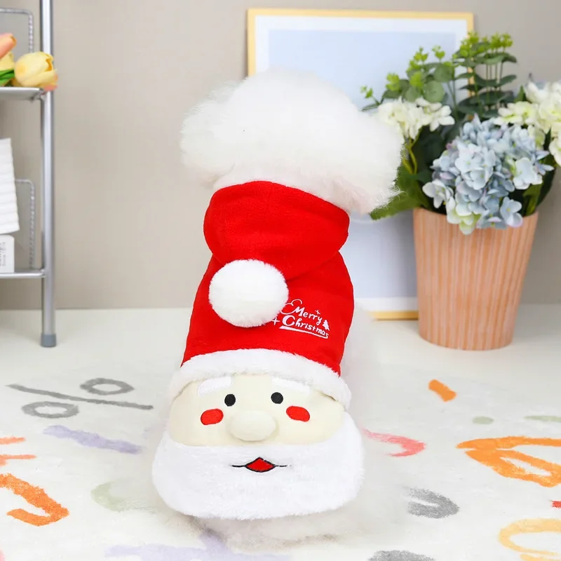 2024 New Autumn and Winter Small and Medium Cats, Dogs, Pets and Warm Holidays Santa Claus