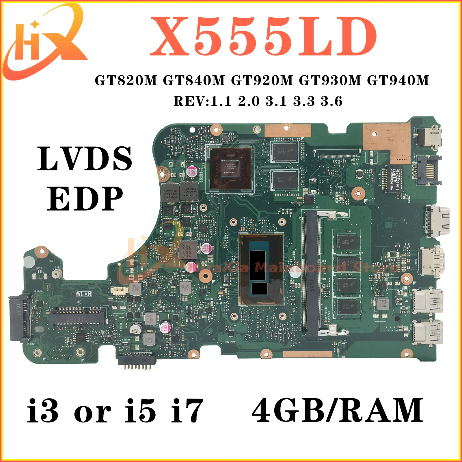 

Mainboard X555LD X555LP X555LB X555LI X555LN X555LF X555LJ W519L VM510L FL5900L FL5800L R557L K555L A555L Laptop Motherboard