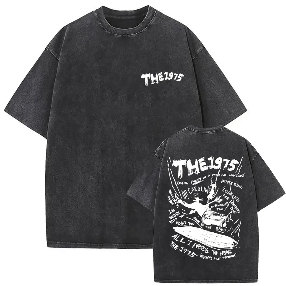 Washed Vintage The 1975 about You Print T-shirt Being Funny in A