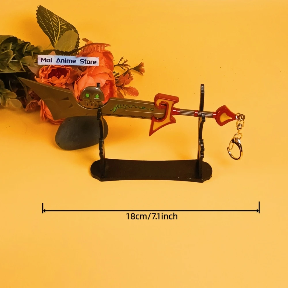 7인치 메탈 애쉬브링어 카타나 오리지널 사무라이 검 월드 오브 워크래프트 애니메이션 검 닌자 나이프 실물 크기 일본 카타나 장난감 선물