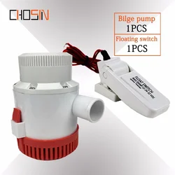 3700GPH Bilge PumpLarge Flow Dc 12v 24v Electric Water Pump For Boats Submersible Boat Water Pump With Float Switch 3700 Gph
