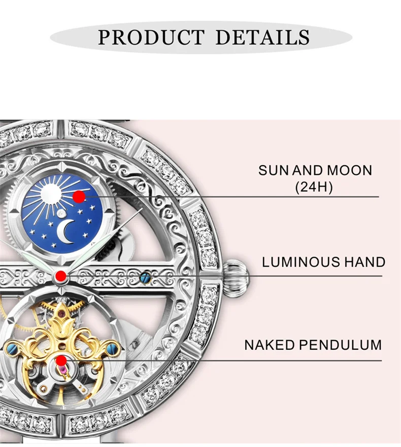 Women Automatic Mechanical Watch Top Brand Luxury Leather Waterproof Watches Ladies Skeleton Tourbillon Clock reloj mujer New S392842752de14f6f9ec66d66b26a4aa4L