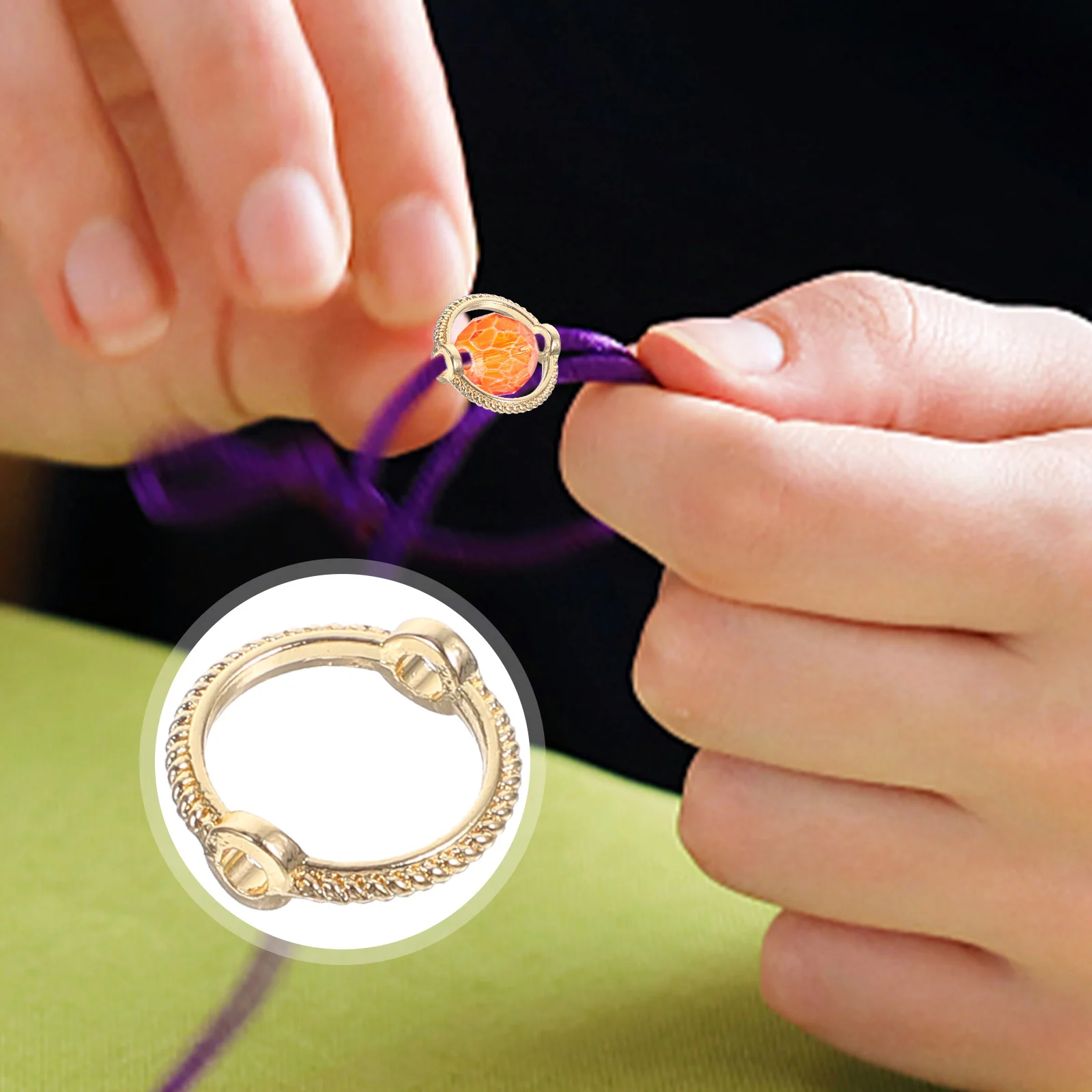 

50 шт., круглая рамка для бусин, металлическая разделительная рамка «сделай сам», для изготовления ювелирных изделий, ожерелье, браслет, аксессуары для рукоделия, рамка из бисера,