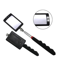 1Piece Telescoping Flexible Head Inspection Mirror Car Bottom With Light Detection Mirror Magnification Inspection Mirror