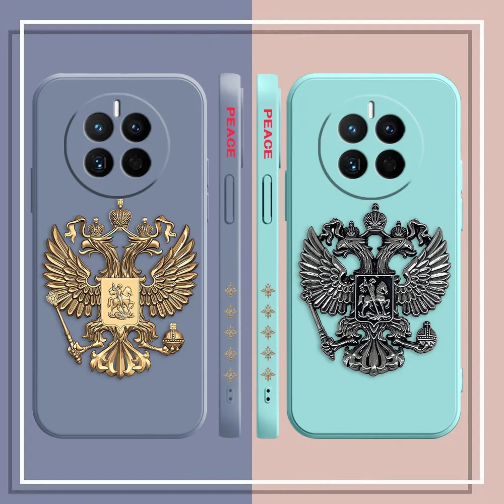 Russian Double-headed Eagle Logo Phone Case For Huawei MATE 10 20 20X 30 40 P20 P30 P40 P50 LITE PRO PLUS Case Funda Shell Capa