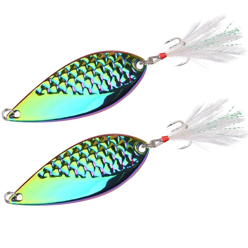 1PCS 2.5G-20G Metal Spinner Spoon Lures Trout Fishing Lure Hard Bait Sequins Paillette Artificial Baits Spinnerbait Fish Tools