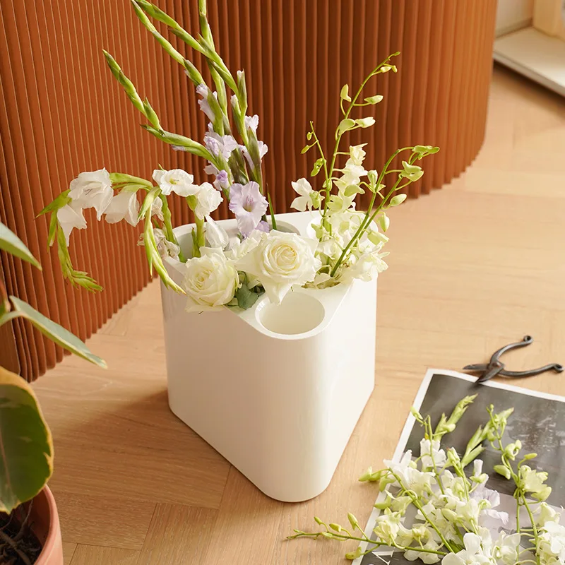 

Треугольные полки для зонтов с несколькими отверстиями, минималистичное ведро для хранения прокрутки изображений, креативное скандинавское украшение для кофейни, дома