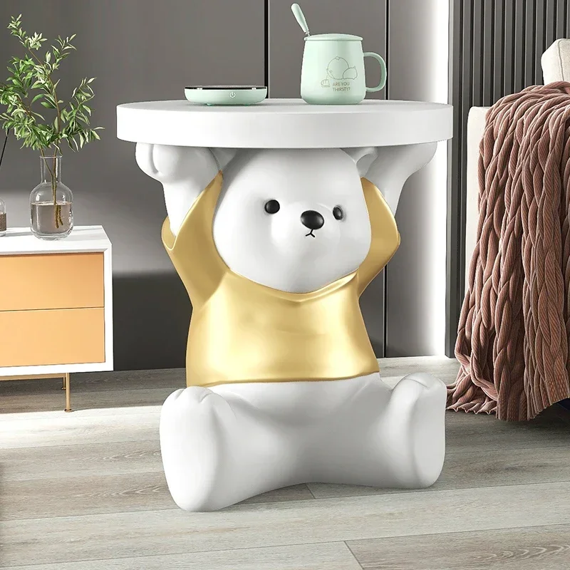 

Modern Art Nordic Home Decoration Resin Sculpture Tray Bear Sculpture Living Room Storage Furniture Animal Figurine Home Decor