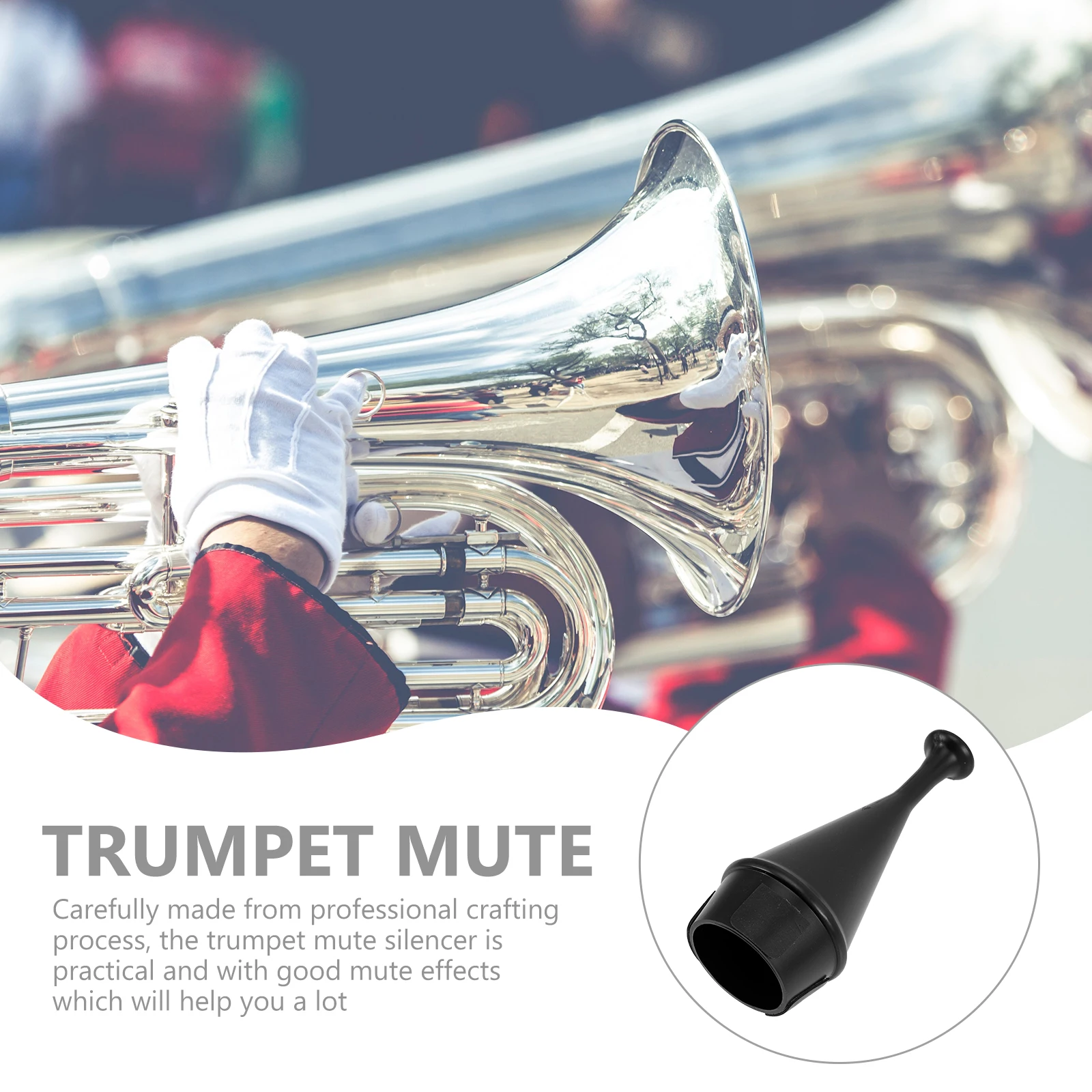 

Trumpet Mute Lightweight Abs Straight Mute For Trumpet Practice Quiet Playing Rubber Musical Instrument Parts