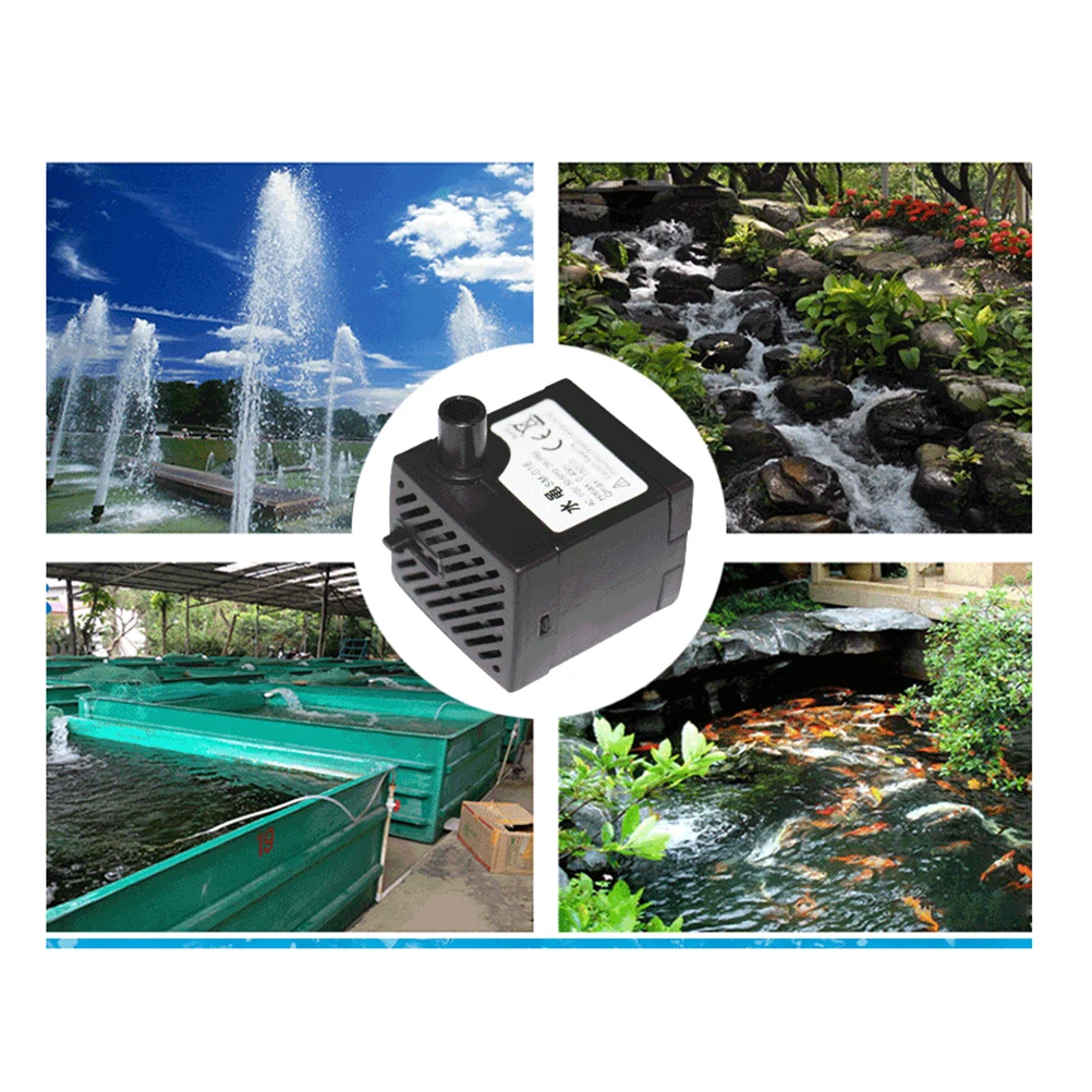 

2W Submersible Pump Compact Detachable for Fountains Aquariums Ponds EUPlug AdjustableFlow LowNoise EnergySaving