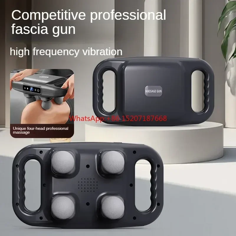 

Four-head Fascia Gun Relaxation Massage Professional Grade Wireless Waist Back Masajeador Deep High Frequency Vibration