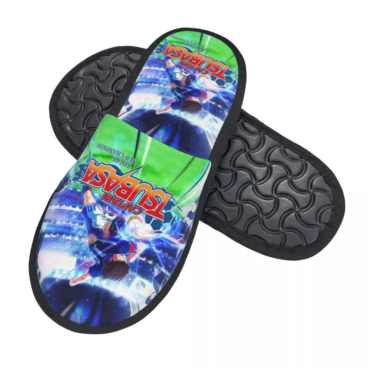 Custom Captain Tsubasa Memory Foam Slippers Women Soft Warm Anime Boy Football Motion House Slippers