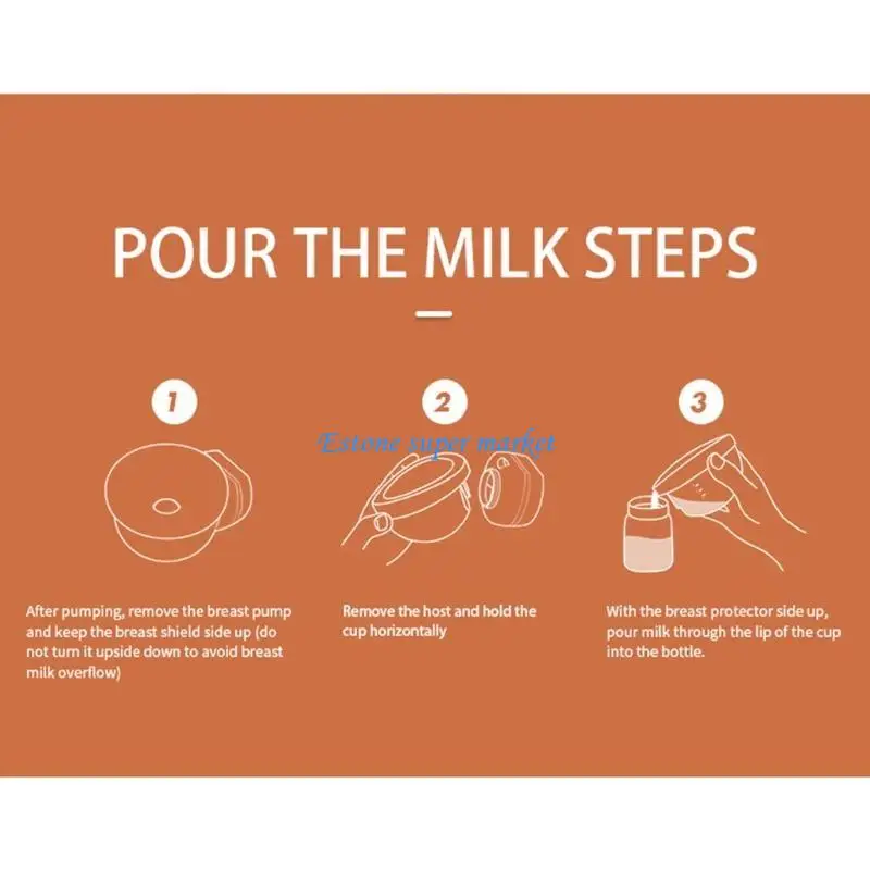 090B Electric Breast Pump Wearable Hand Wearable Breast Cup Breast Feeding Milk Collector USB Rechargeable