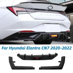 For Hyundai Elantra CN7 2020 2021 2022 Rear Bumper Diffuser Splitter Chin Spoiler Exhaust Pipe Bodykit Car Tuning Accessories