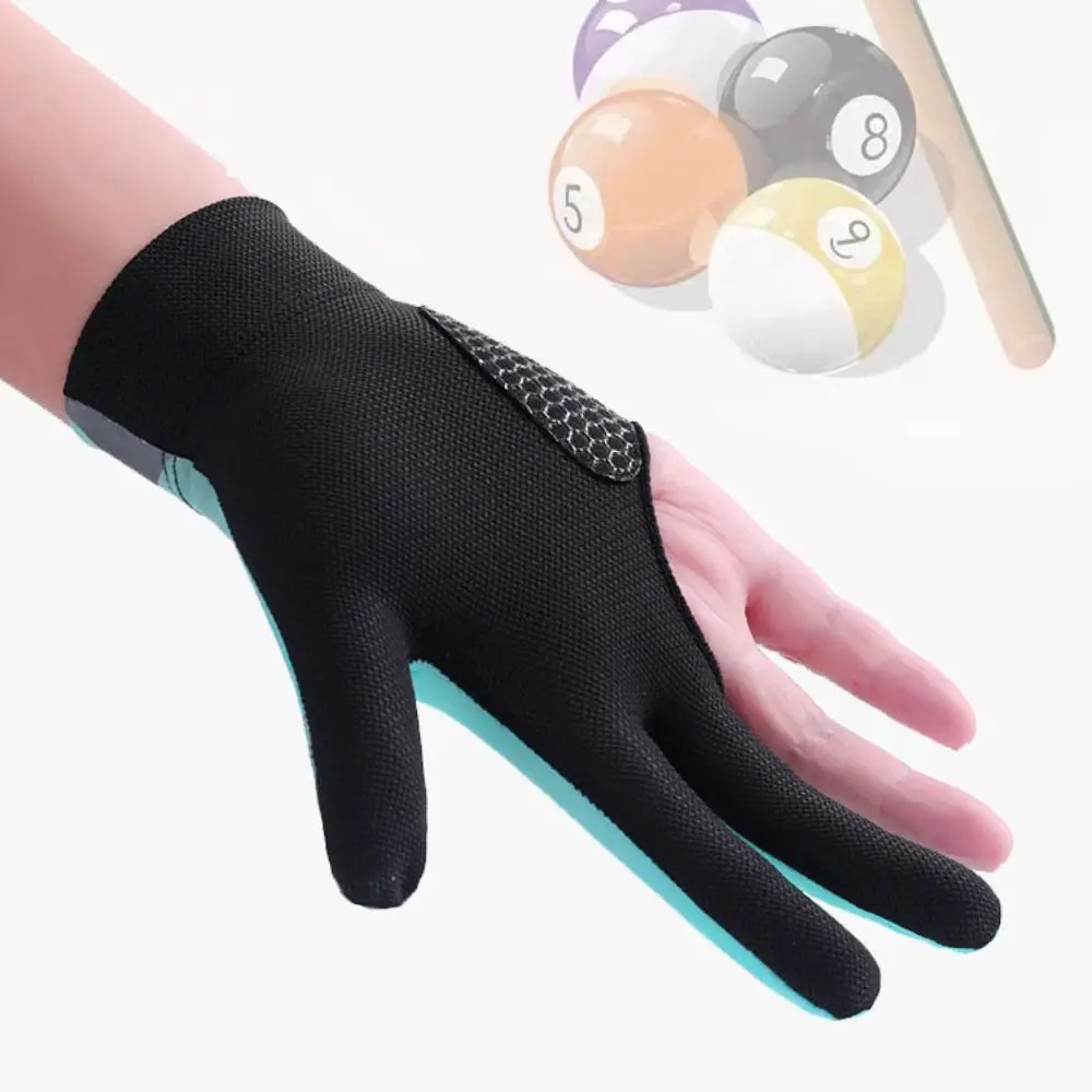 Anti-sweat Billiards Gloves Wear-resistant Non-slip Open 3 Fingers Gloves Elasticity Breathable Three Finger Gloves Man