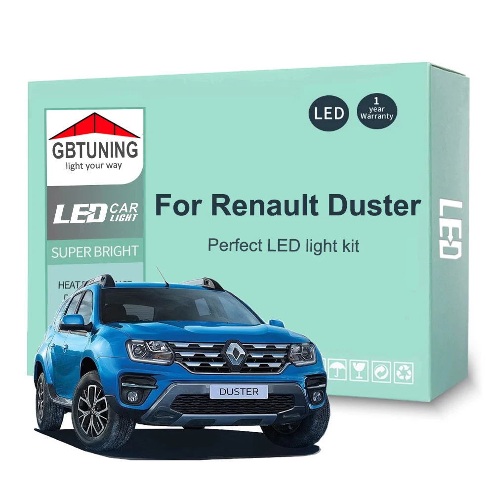 

LED Interior Light Bulb Kit For Renault Duster I II 1 2 MK1 MK2 2011-2018 2019 2020 2021 2022 2023 Car Reading Dome Lamp Canbus