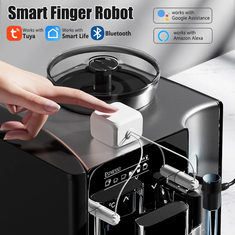 Tuya Smart Finger Robot Rechargeable Touch Screen Fingerbot Bluetooth Bot Remote Control Smart Life APP Voice Control Assistant