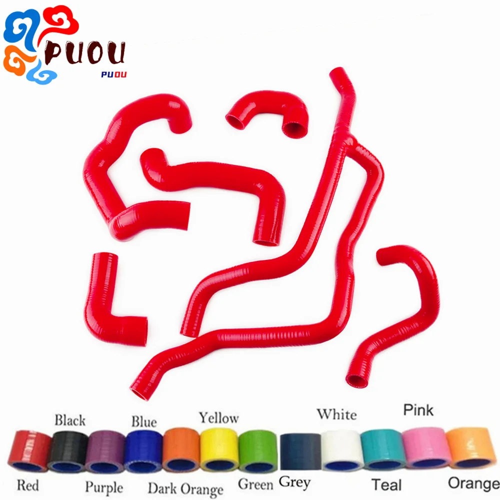 For BMW E30 M20 325 325i 6cy Non-A/C 1988-1993 Silicone Tube Radiator Hoses Kit 3-PLY