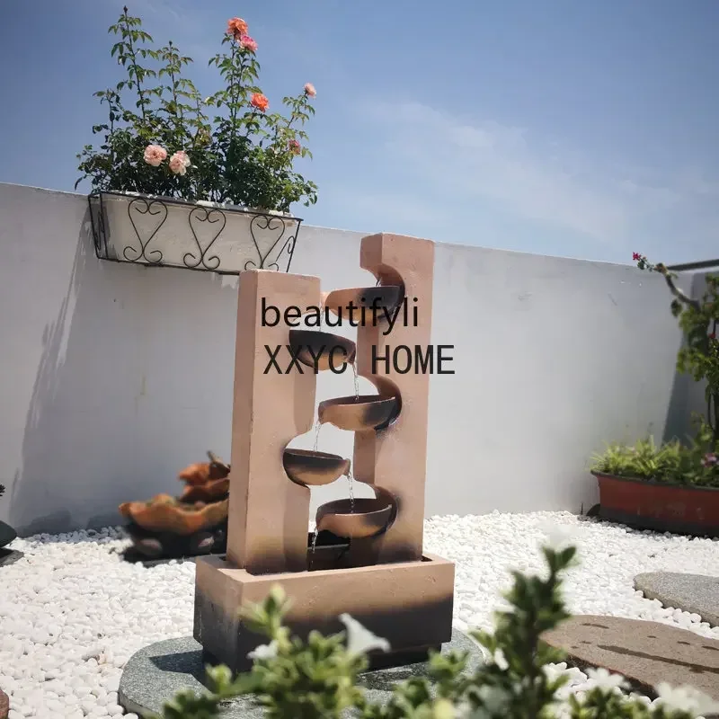 분수 다층 순환 물 야외 안뜰 레이아웃 정원 장식 바닥 풍경 유럽 장식 Waterscape