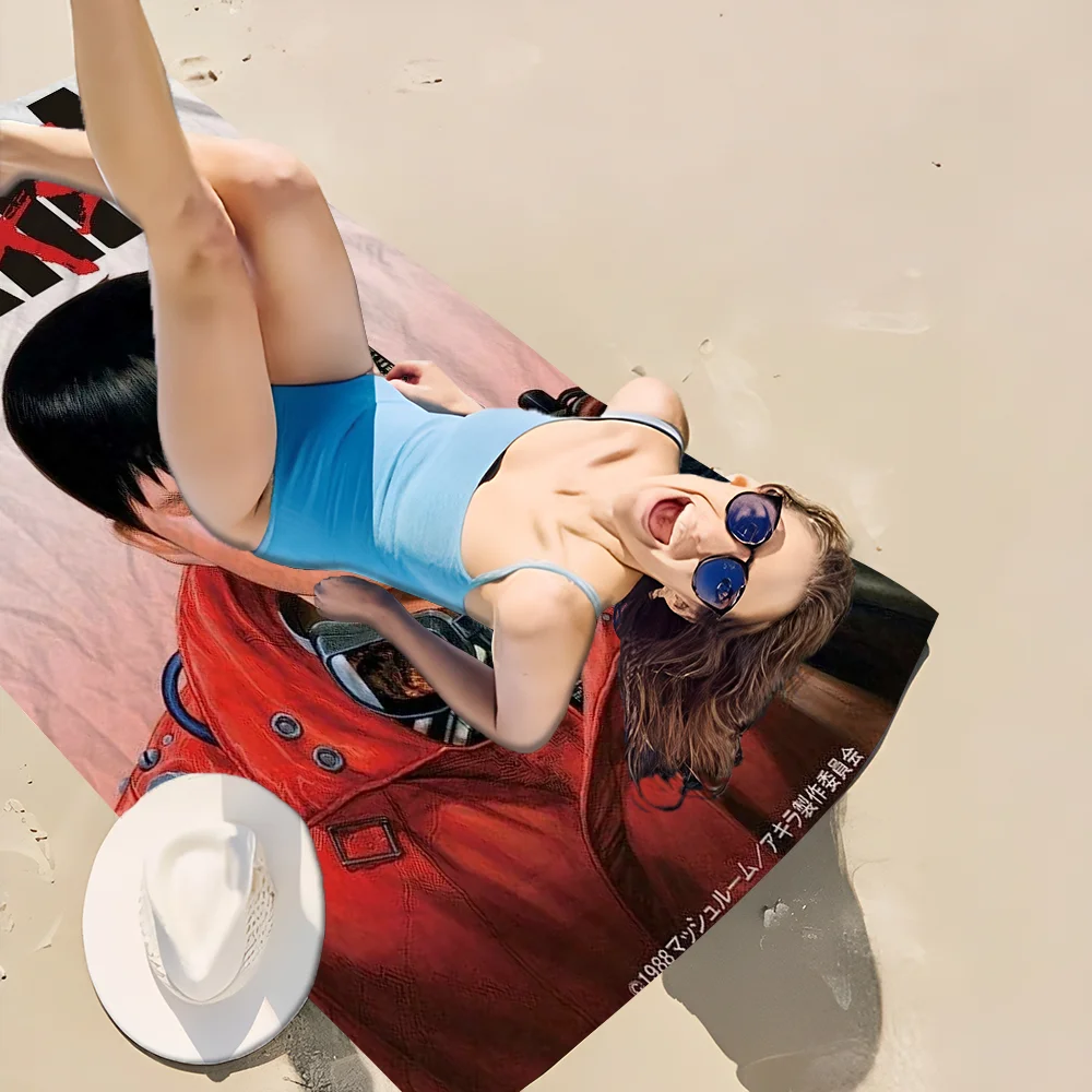 Anime Akira Big Microfiber Beach Towels Quick Dry Towel Sand Beach Towels Pool Towel for Travel Swim Pool Yoga