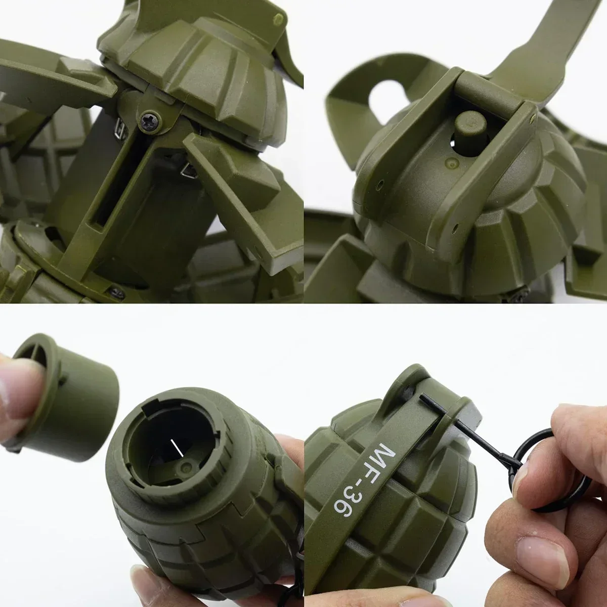 W2PCS MF-36 Hand Grenades Plastic Toy Dummy Grenade Model Tactcial Airsoft Paintball Role Play Prop