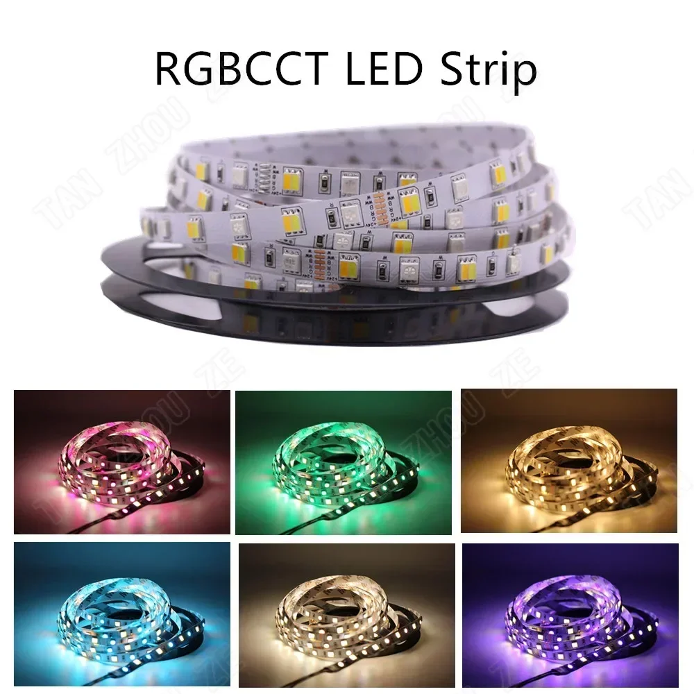 フレキシブルLEDストリップライト,rgbテープ,dc 12v,24v,smd 5050,rgbw,rgbww,白,暖かい白,nw fita,5025,5m