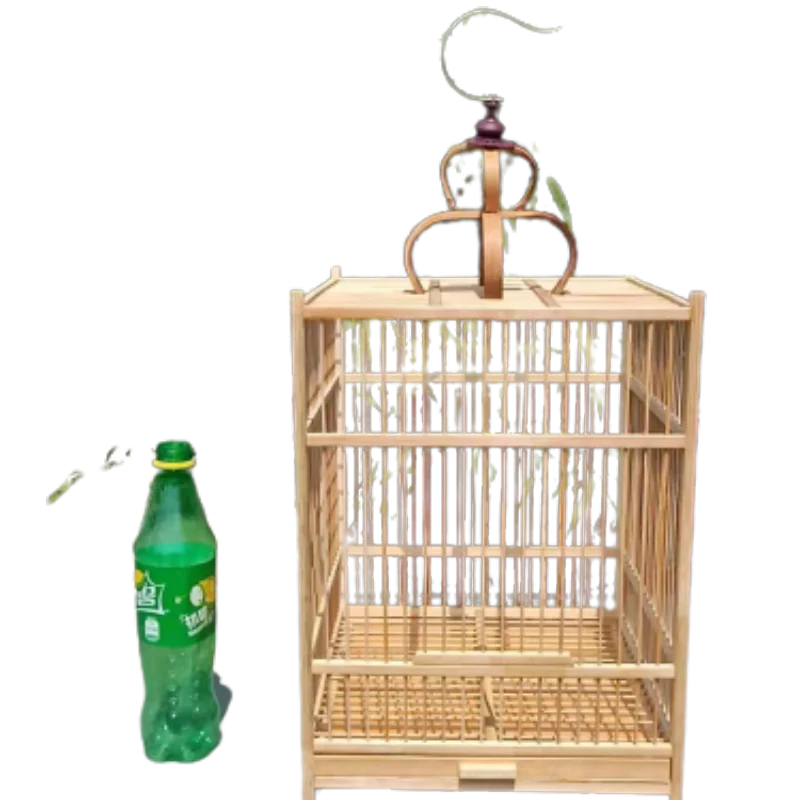 Parrot Mochila Bird Cage Wooden Small Budgie Palomas Hamster Cage Passaros Canarios Maisons Petits Animaux Pet Supplies CY50BC