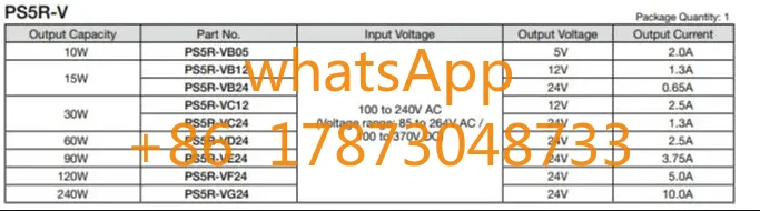 PS5R-VB05 VB12 VB24 PS5R-VC12 VC24C PS5R-VD24 VE24 PS5R-VF24 PS5R-VG24 AC/DC