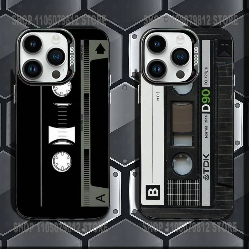 

Retro Magnetic Radio Tape Cassette Phone Case For iPhone 16,15,14,13,12,11,Mini,Pro,E,MAX Black Candy Matte Shockproof Cover