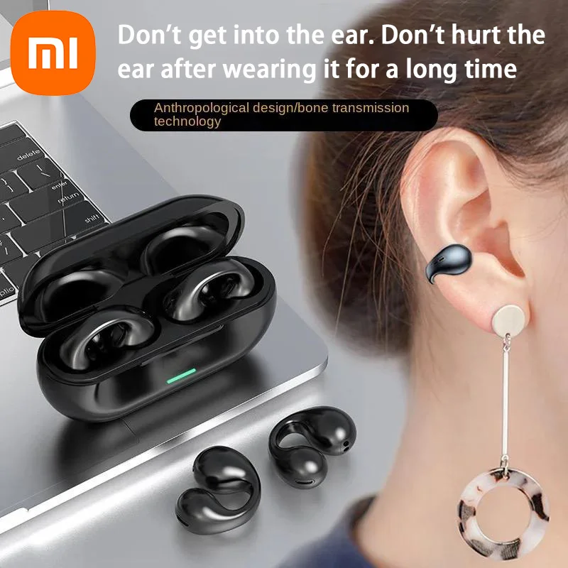 Xiaomi Ear-Clip Cuffie compatibili con Bluetooth Auricolari a conduzione ossea Auricolari wireless Cuffie sportive per bassi stereo surround 3D