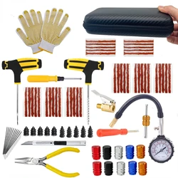 New Car Tire Repair Kit Puncture Plug Tools Tyre Puncture Emergency for Universal Tire Strips Stiring Glue Repair Tool Kit