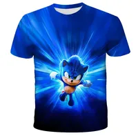 Summer Casual Kids Sonic Tshirt Anime Boys Clothes Short Sleeve Girls Brand Jersey Cartoon Men Women Sonic the Hedgehog T-shirt
