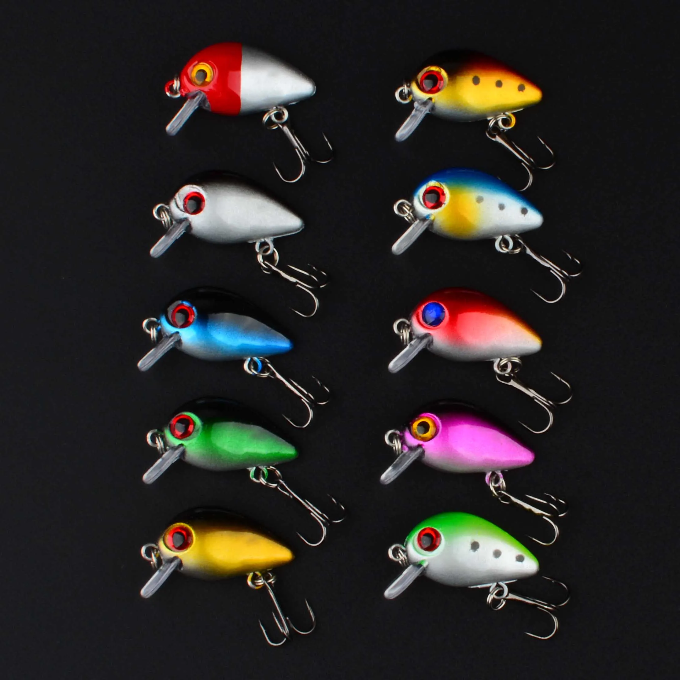 10 Stücke Mini minnow Schwimmen Harte Crankbait topwater Angelköder Lebensechte Wobbler Peche Isca Künstliche Köder angelgerät