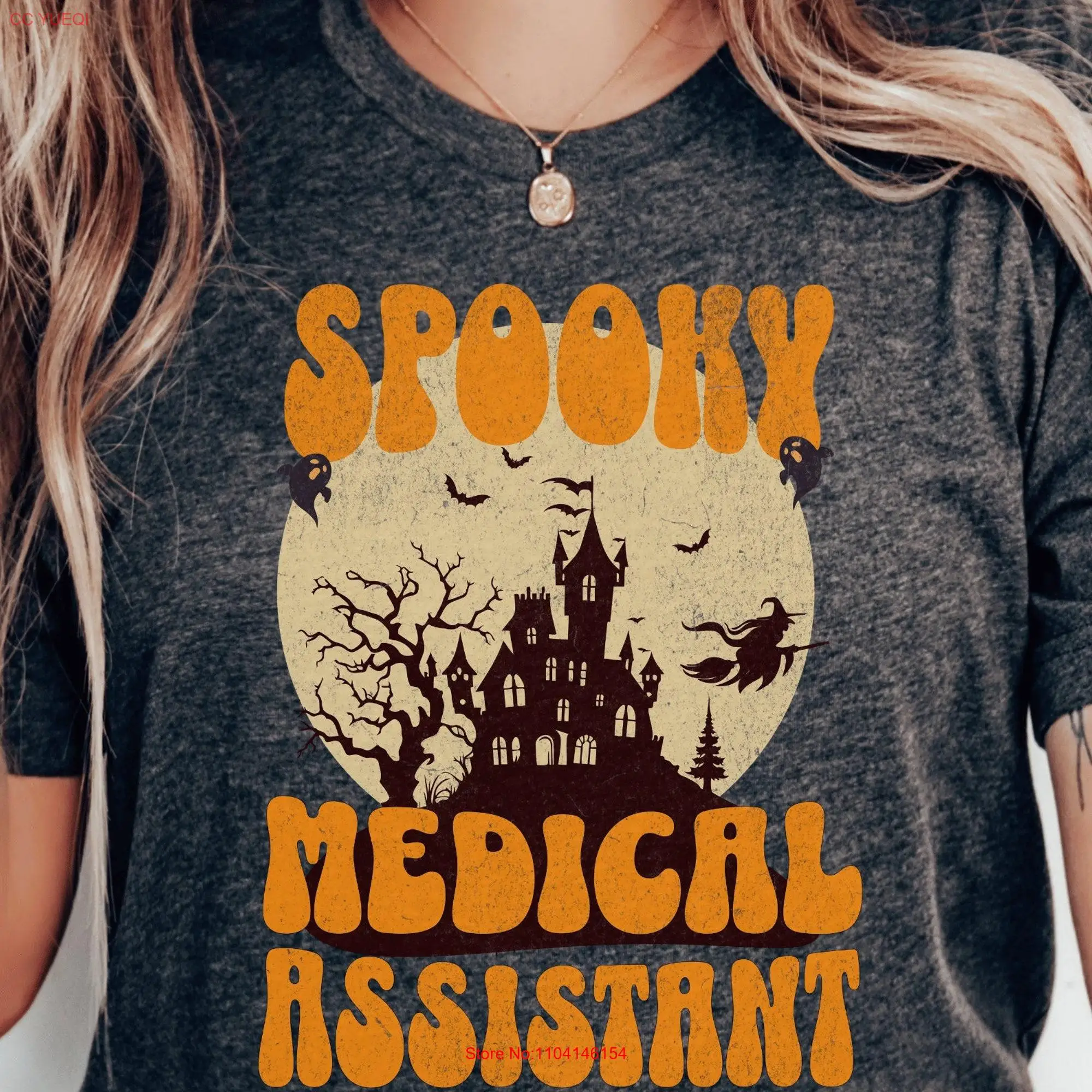 Medical Assistant Halloween T Shirt for long or short sleeves