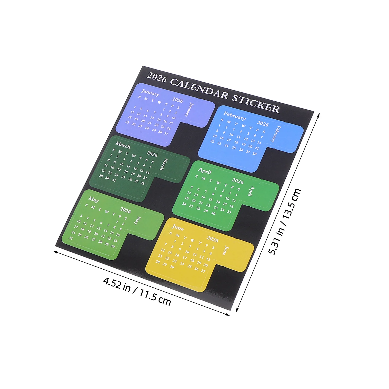 2 مجموعة التقويم 2026 ملصقات علامات التبويب المخططة الشهرية ذاتية اللصق الجدول الزمني تسميات علامات الصفحة اللاصقة لأجهزة الكمبيوتر المحمولة يوميات #3