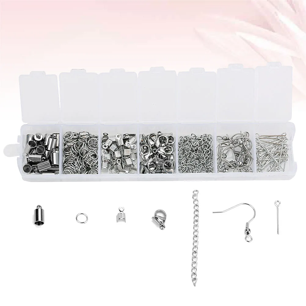 

770 Pcs Stainless Steel Fittings Jewelry Making Supplies Buckle Clasp DIY Craft Accessories Components Durable Storage