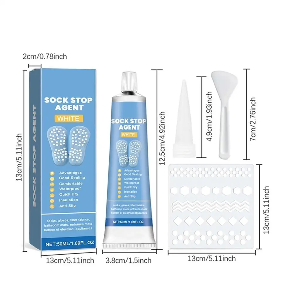 New Quick-Drying Non-Slip Adhesive Transparent DIY Sock Stop Agent Waterproof Anti Slip Sock Glue for Non-Slip Socks