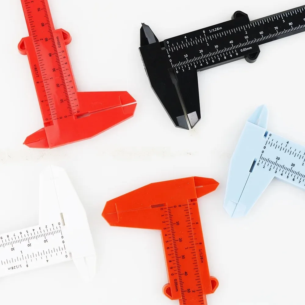 80/150mm Plastic Vernier Caliper Double Scale Sliding Gauge Measuring Ruler Tool for Jewelry DIY Craft Eyebrow Measurement