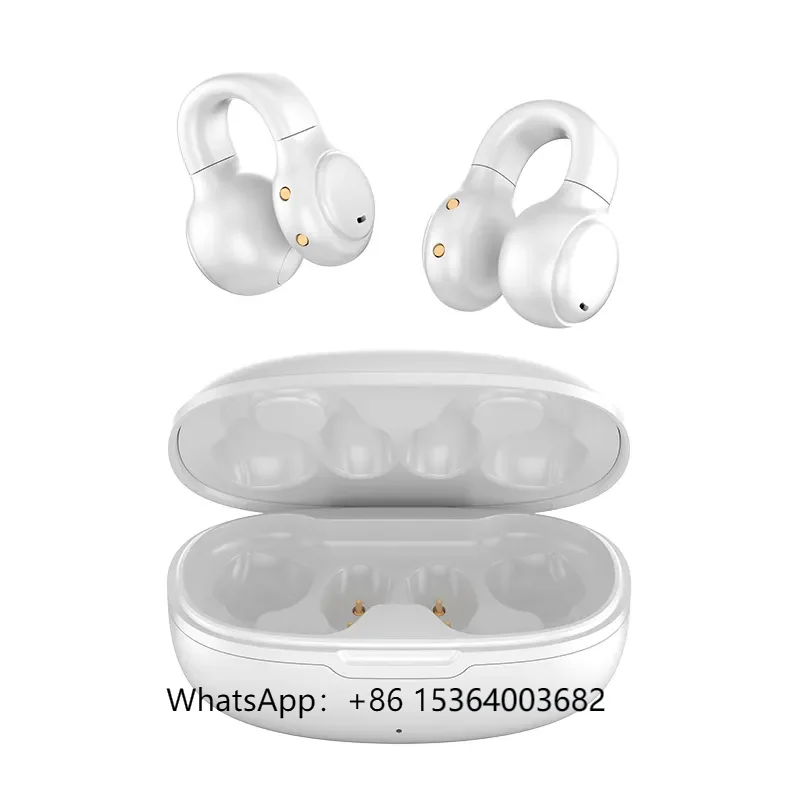 

TJXL-New Wireless Sports Earphones Microphone BT 5.3 LED Battery Indicator Waterproof Design Ear Clip Ear Hook Ear Earrings for