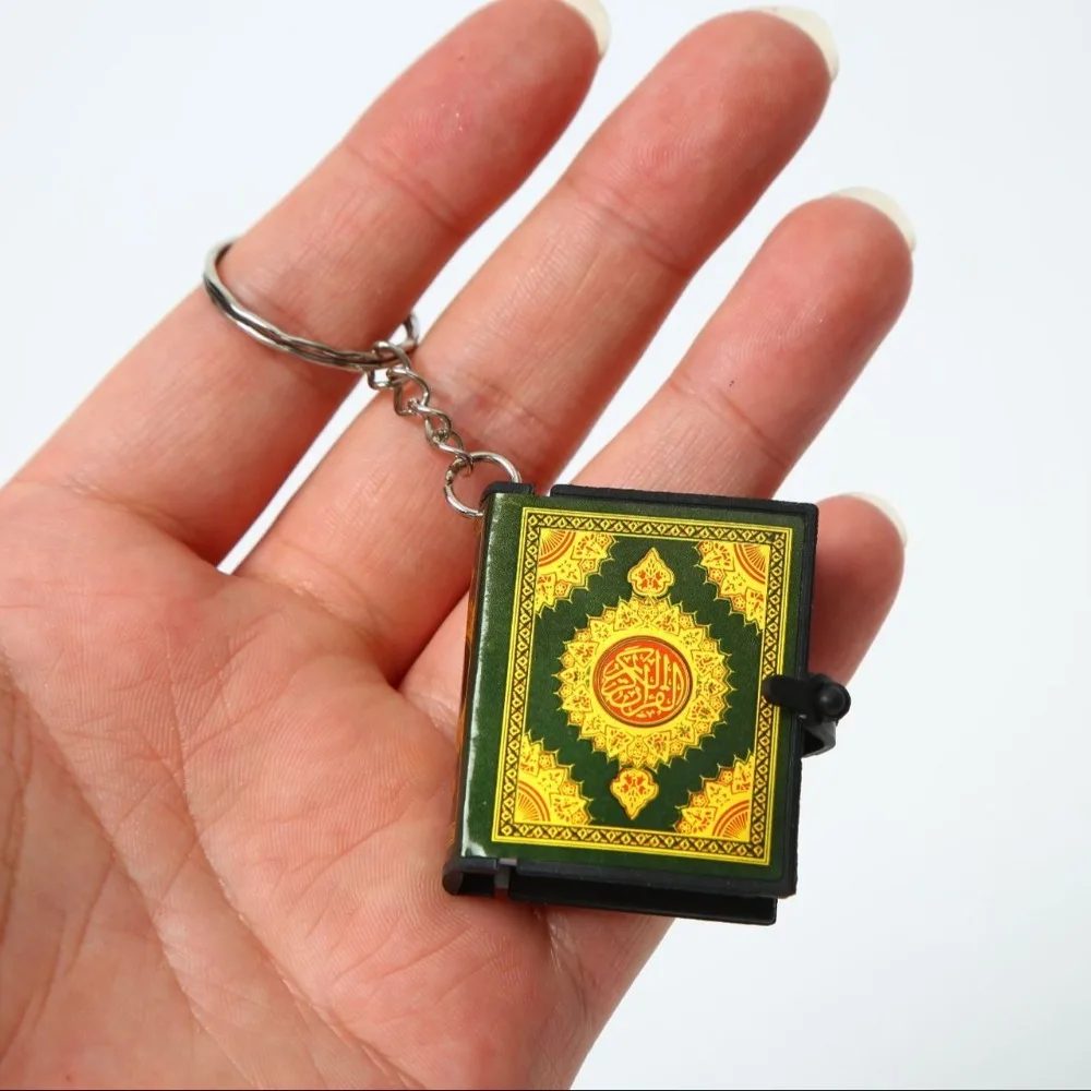 New Muslim Keychain Pendent Islamic 3D Creative Mini Religious Jewelry Prayer God Bless Jewelry Pendant Keychain