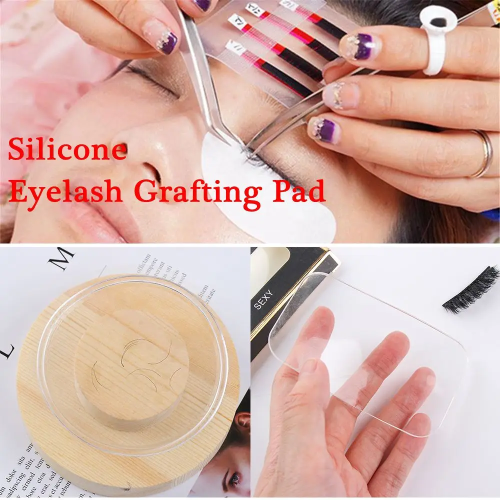 New Silicone Eyelash Grafting Stand Individual Eyelash Palette Lashes Tray Adhesive Glue Lash Holder Eye Makeup Tool