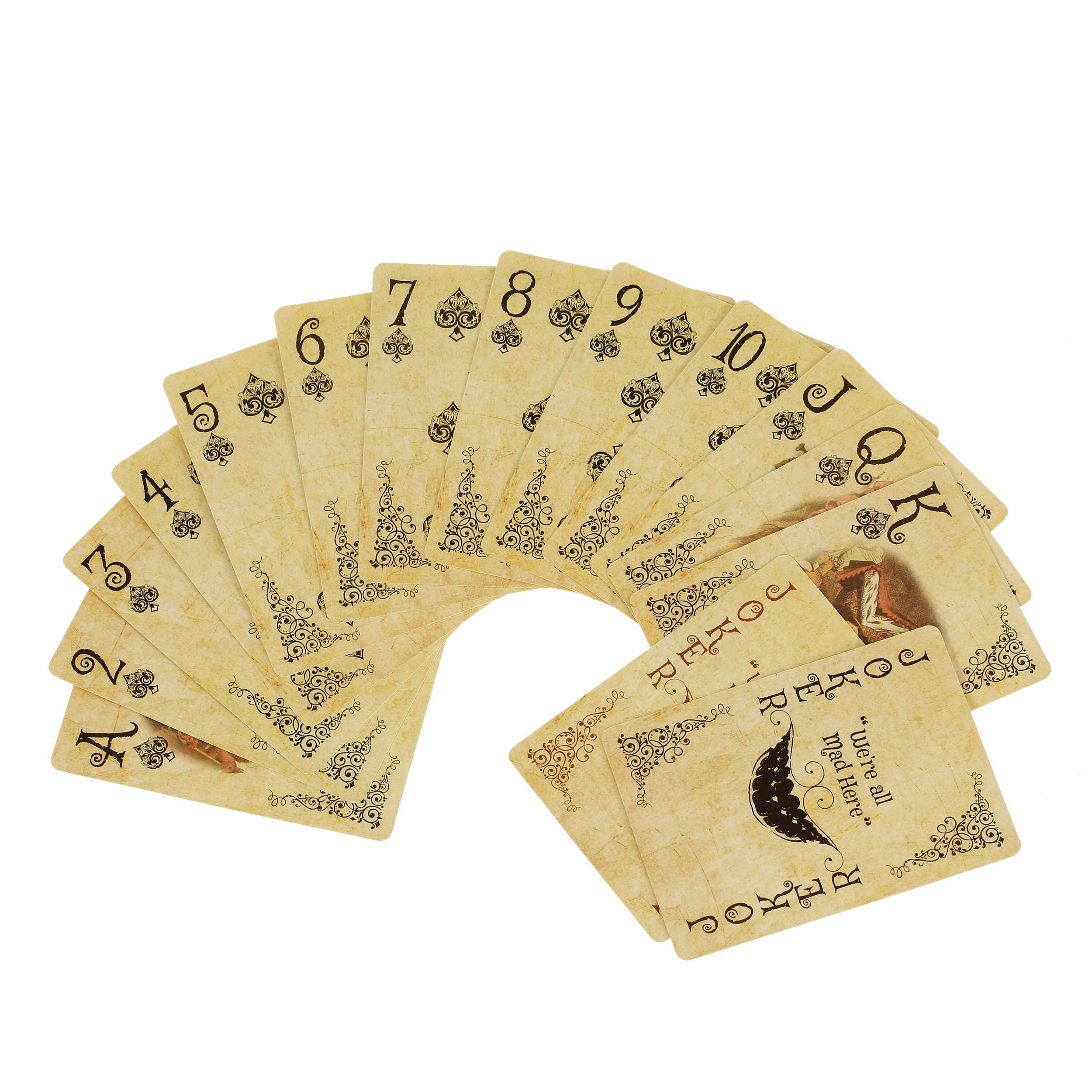 ​1Set Vintage Style Playing Cards Alice in Wonderland Poker Playing Cards Deck Board Games Retro Poker Never open